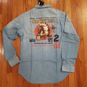 BNWT Mens Polo Ralph Lauren Wild West Button down.